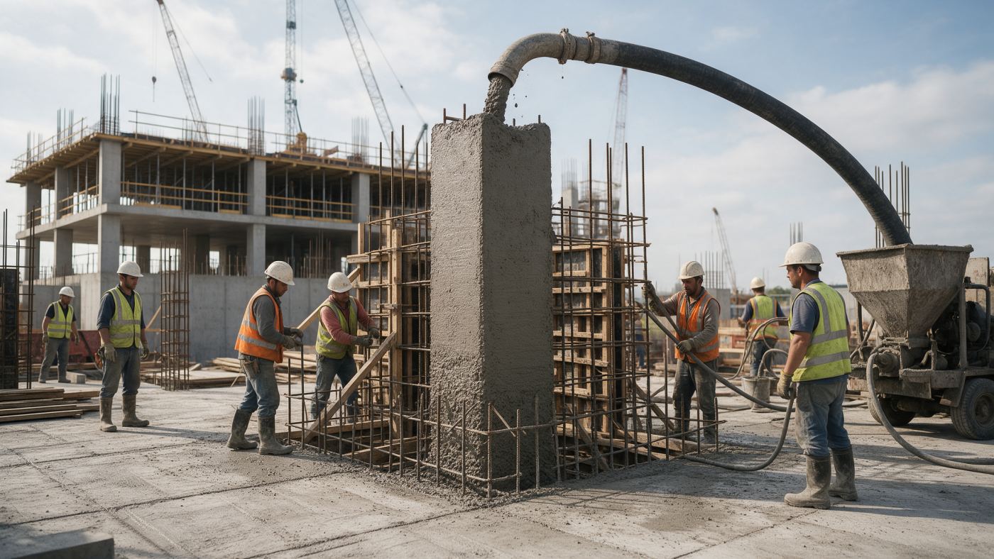 Vaciado de columna con bombeo